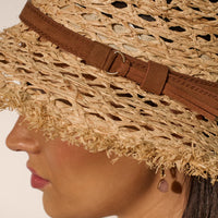 Derby Frayed Summer Hat Natural