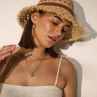 Derby Frayed Summer Hat Natural