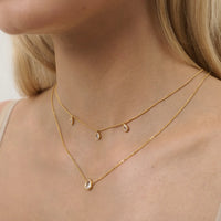 Diamenté Teardrop 18K Gold Plated Necklace