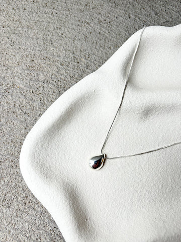 Droplet Sterling Silver Plated Necklace