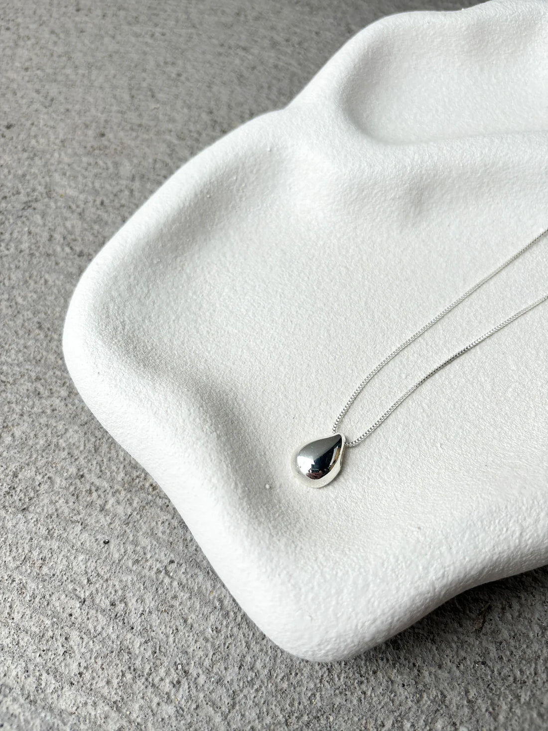 Droplet Sterling Silver Plated Necklace