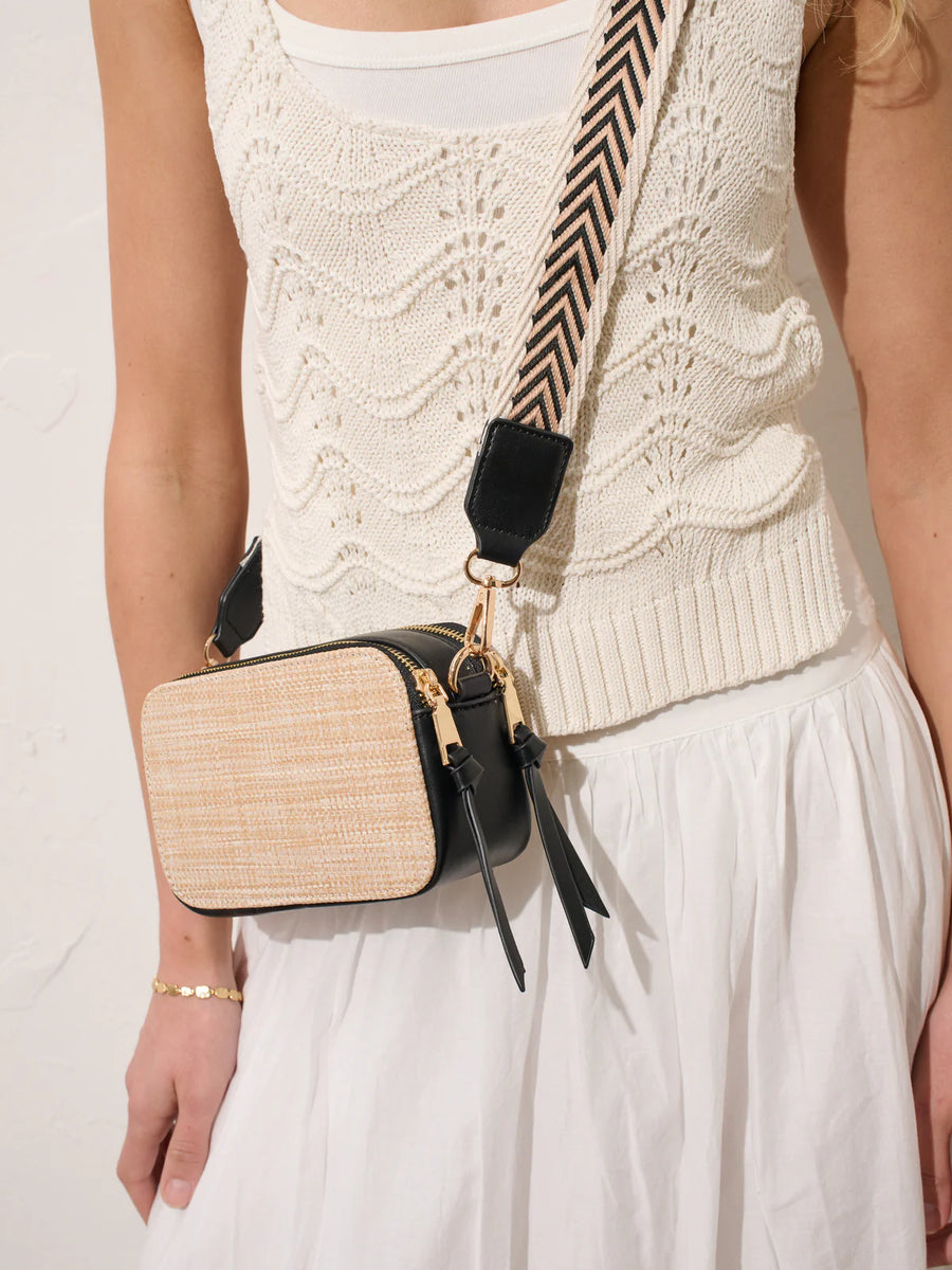 Ebony Summer Crossbody Bag Beige/Black