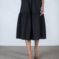 Eve Shirred Bodice Dress Black