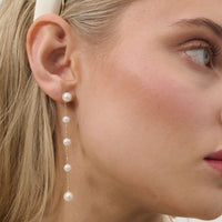 Freshwater Pearl Drops 18K Gold Plated Earrings