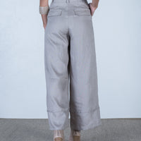Gabriella Stitch Detail Linen Pant Mocha - ONLINE ONLY