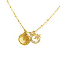 Gala 18K Gold Plated Charm Necklace