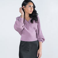 Gretta Crossover Lurex Knit Pink - ONLINE ONLY