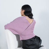Gretta Crossover Lurex Knit Pink - ONLINE ONLY