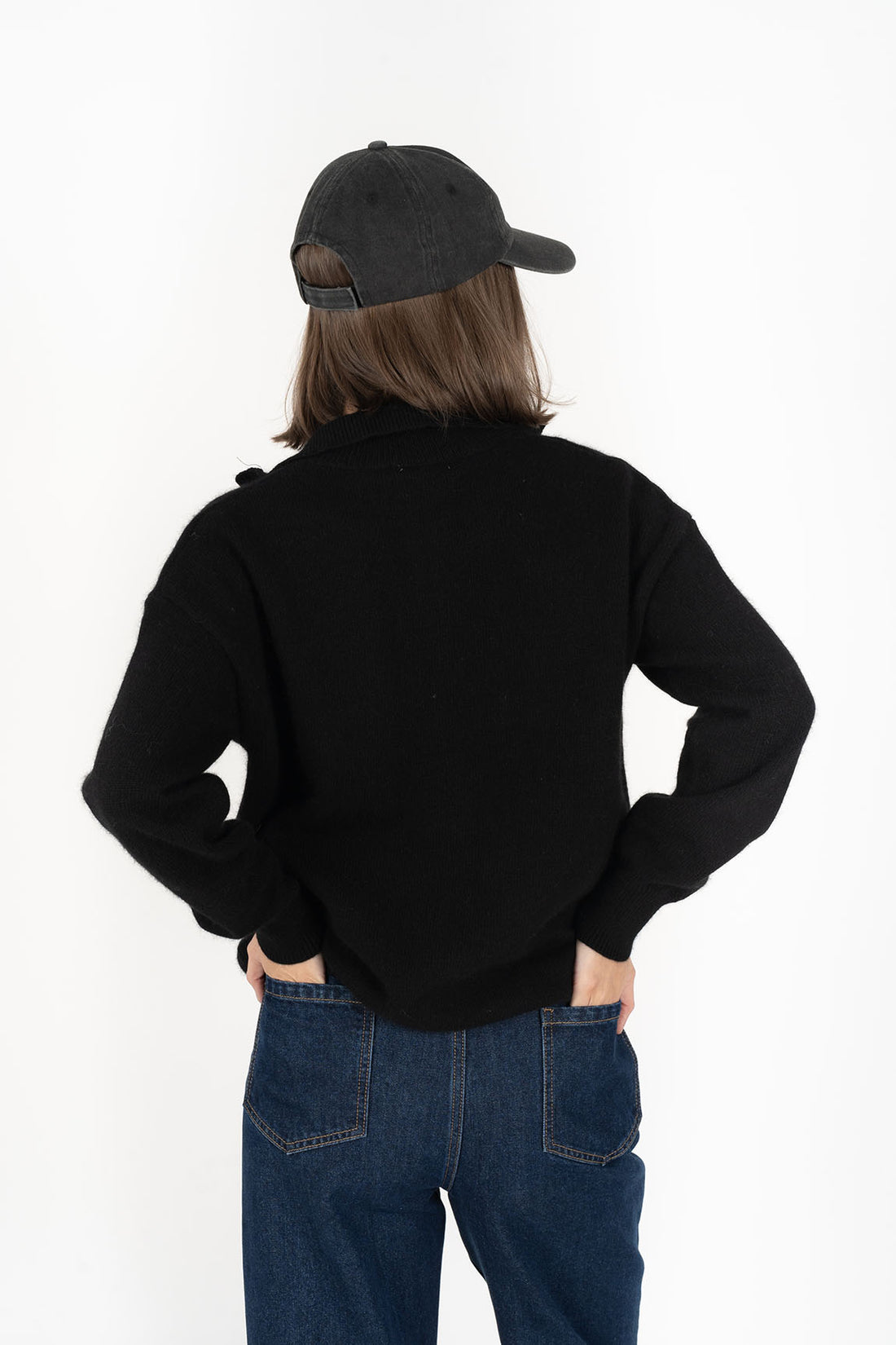 Knox Zip Knit Black