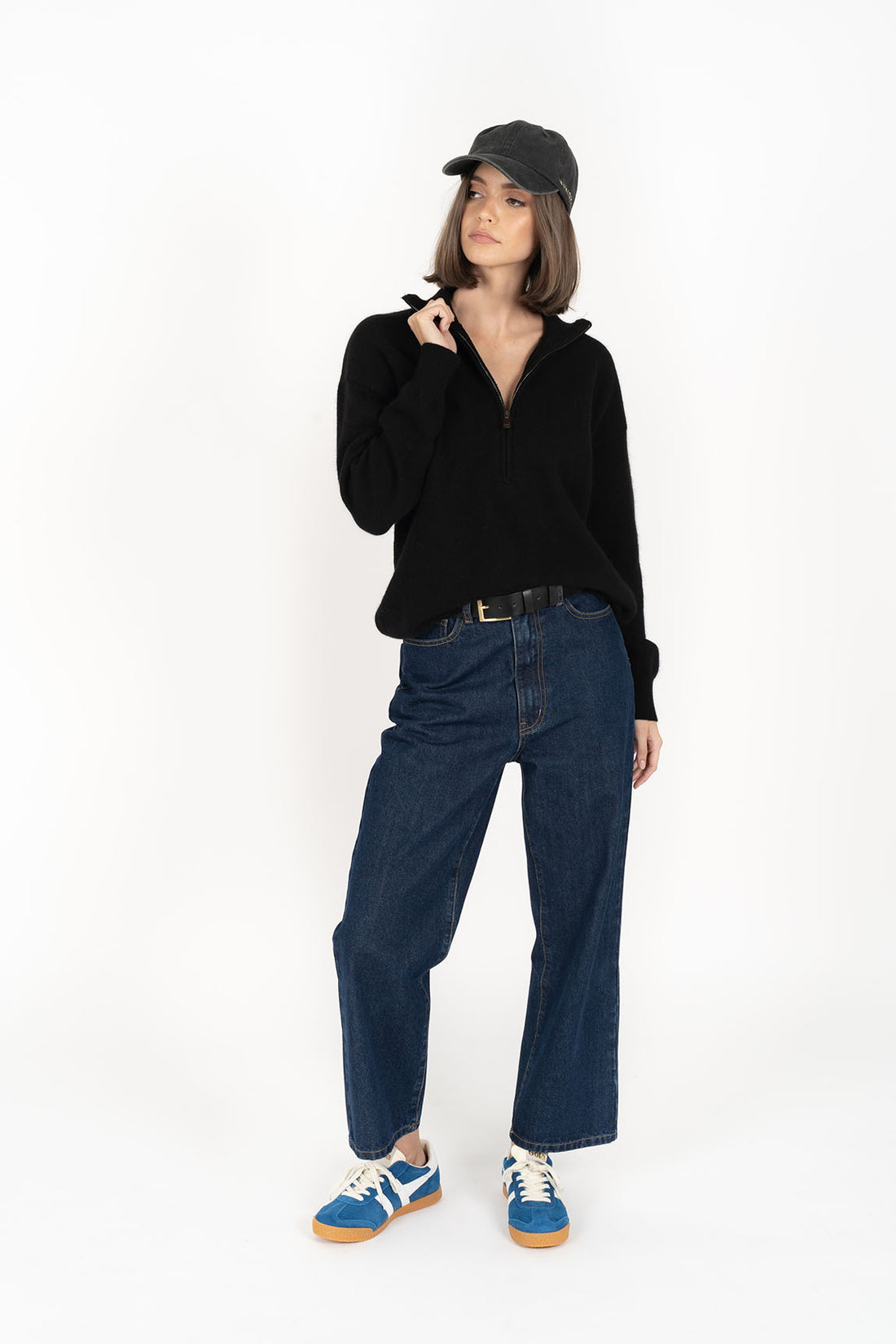 Knox Zip Knit Black