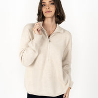 Knox Zip Knit Almond