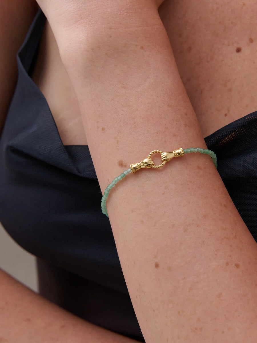 Harry 18K Gold Plated Bracelet Green