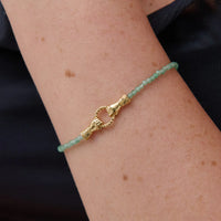 Harry 18K Gold Plated Bracelet Green