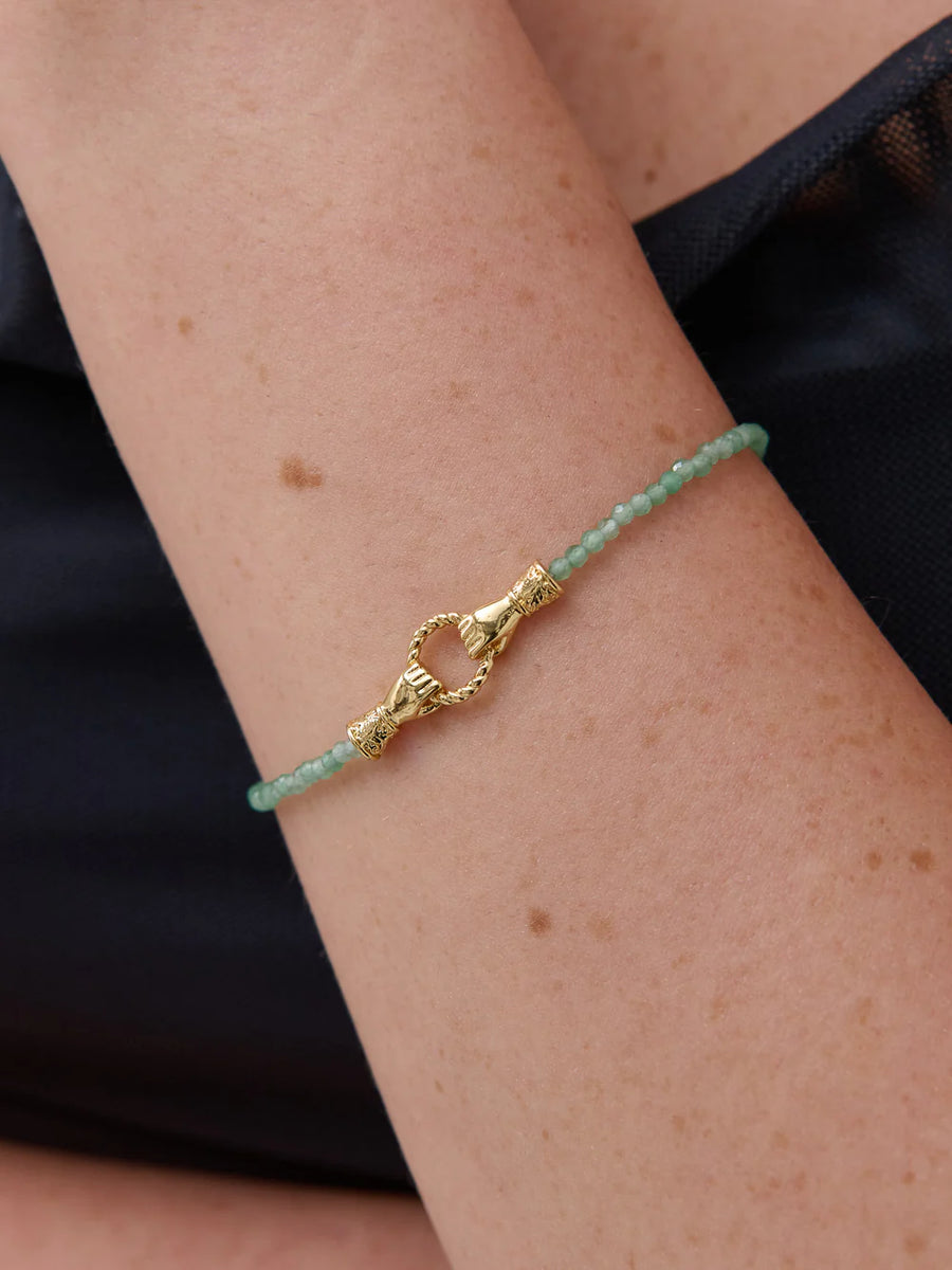 Harry 18K Gold Plated Bracelet Green