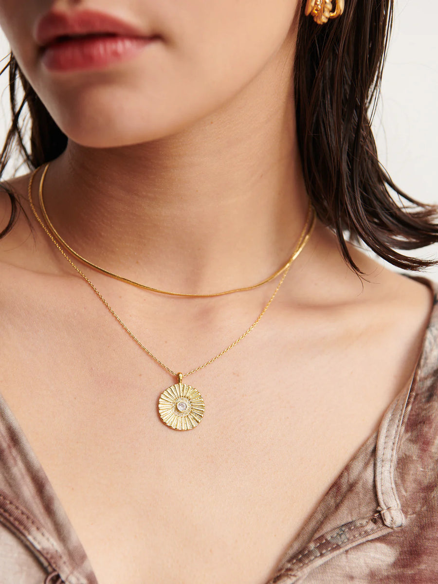 Helios Gold Plated Necklace