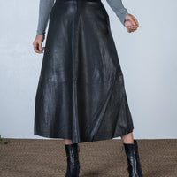 Hope Leather Skirt Black