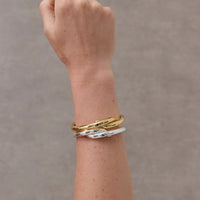 Interlock Twist 18K Gold Plated Bangle