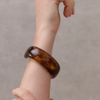 Joey Open Cuff Bangle Brown