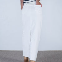 Jordyn Denim Maxi Skirt White