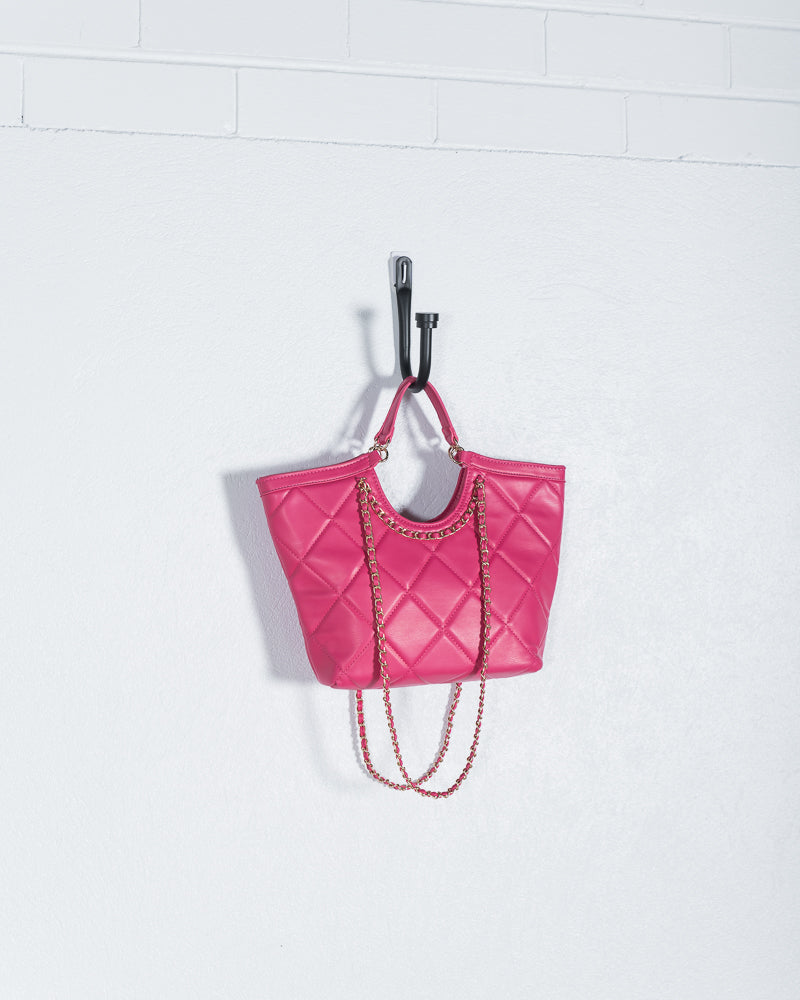 Josephine Quilted Tote Hot Pink