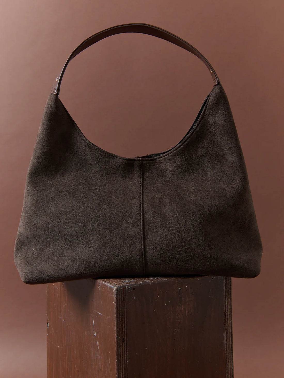 Kenny Faux Suede Bag Chocolate