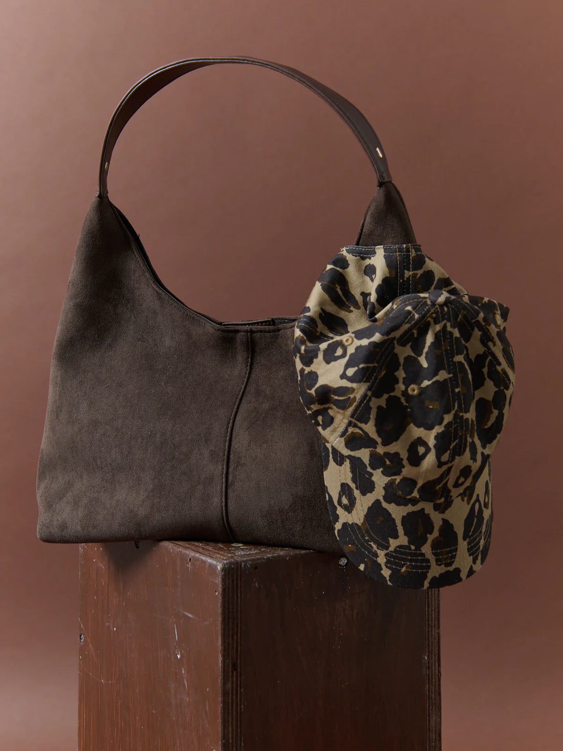 Kenny Faux Suede Bag Chocolate