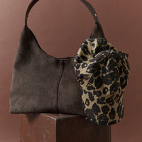 Kenny Faux Suede Bag Chocolate