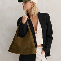 Kenny Faux Suede Bag Olive