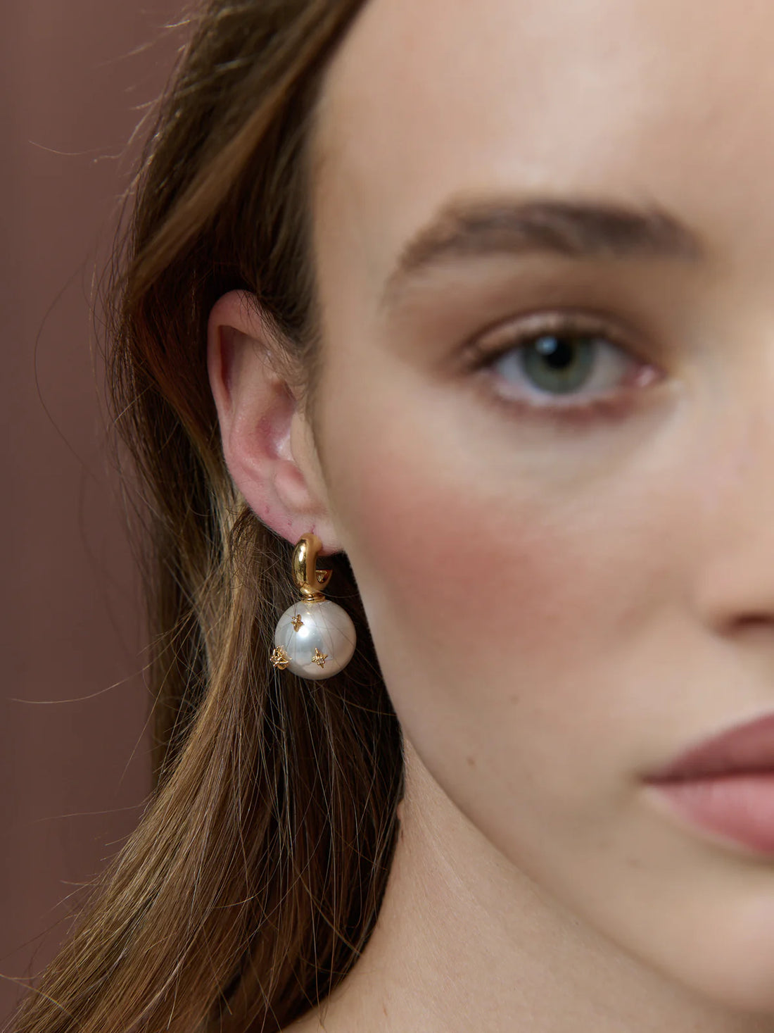 Layla Pearl Ball Earring 18K Gold Plated
