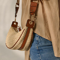 Lenora Banana Straw Bag Natural/Tan