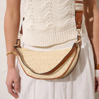 Lenora Banana Straw Bag Natural/Tan