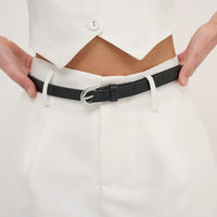 Lomance Skinny Belt Black/Silver