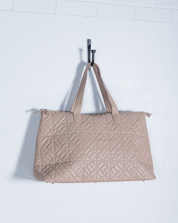 Lozzy Quilted Overnighter Tan