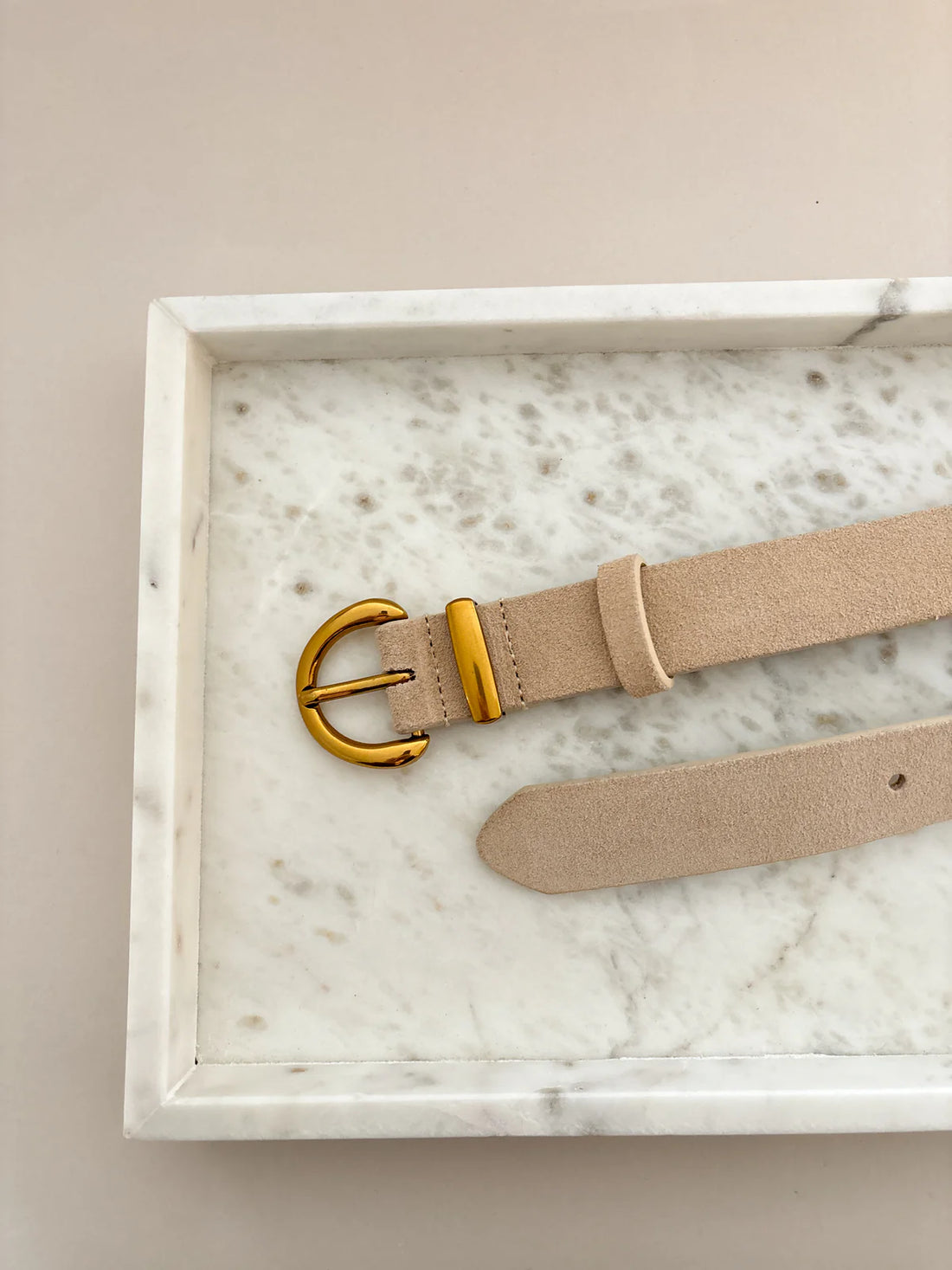 Marlene Suede Belt Stone