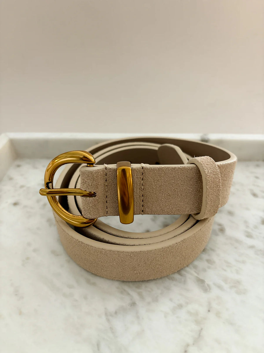 Marlene Suede Belt Stone