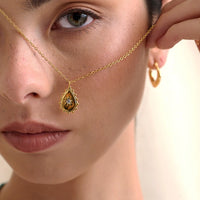 Moi Paisley 18k Gold Coated Necklace