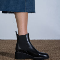 Panna Wedge Ankle Boot Ash Black