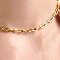 Paperclip Chain 18K Gold Plated Necklace Gold