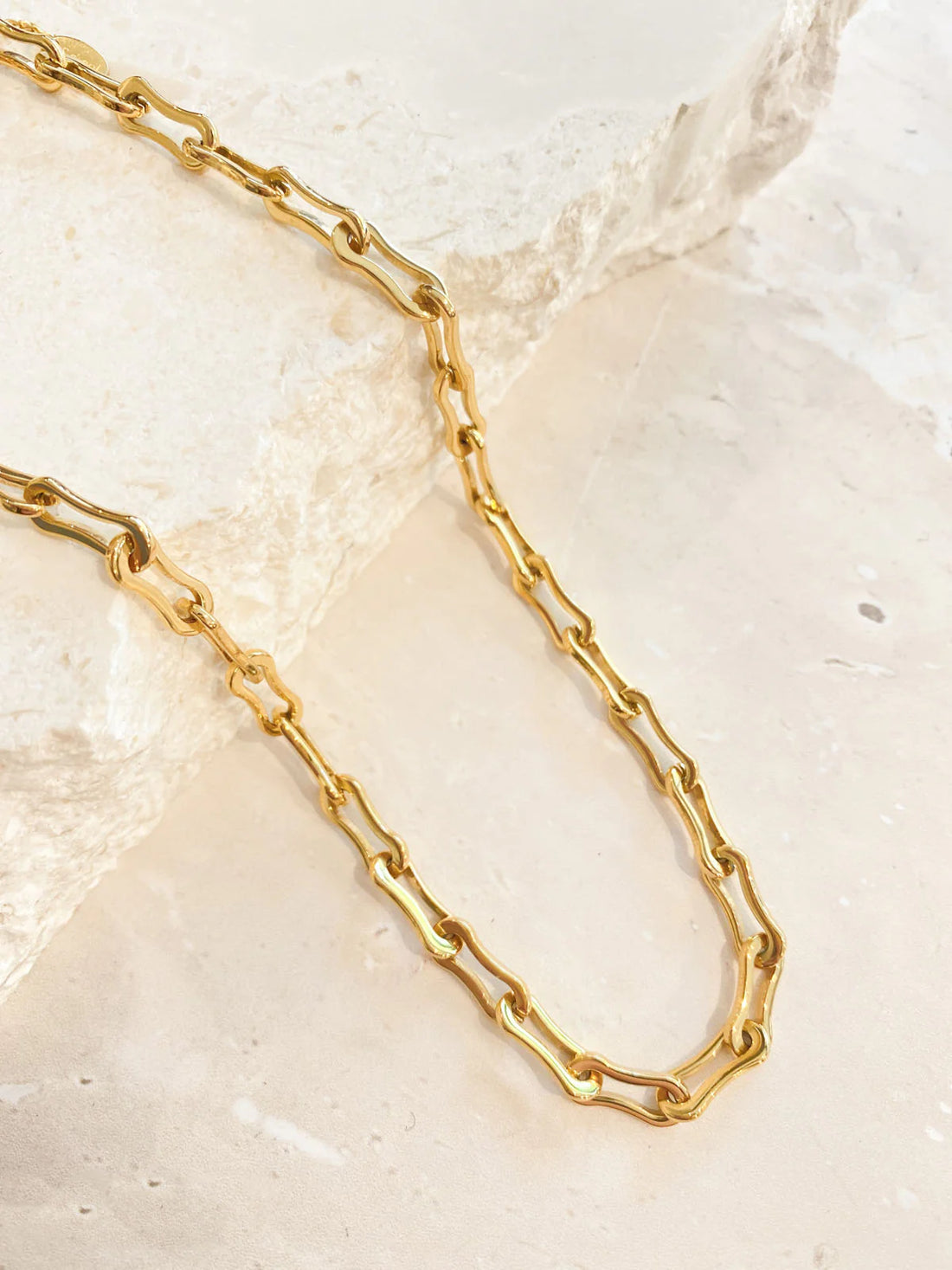 Paperclip Chain 18K Gold Plated Necklace Gold