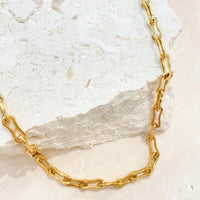 Paperclip Chain 18K Gold Plated Necklace Gold