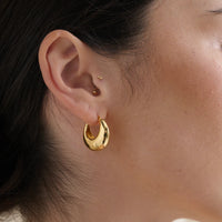 Porte Hoop 18K Gold Plated Earring