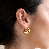 Porte Hoop 18K Gold Plated Earring