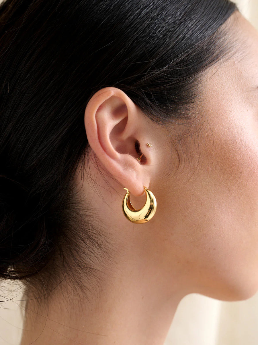 Porte Hoop 18K Gold Plated Earring