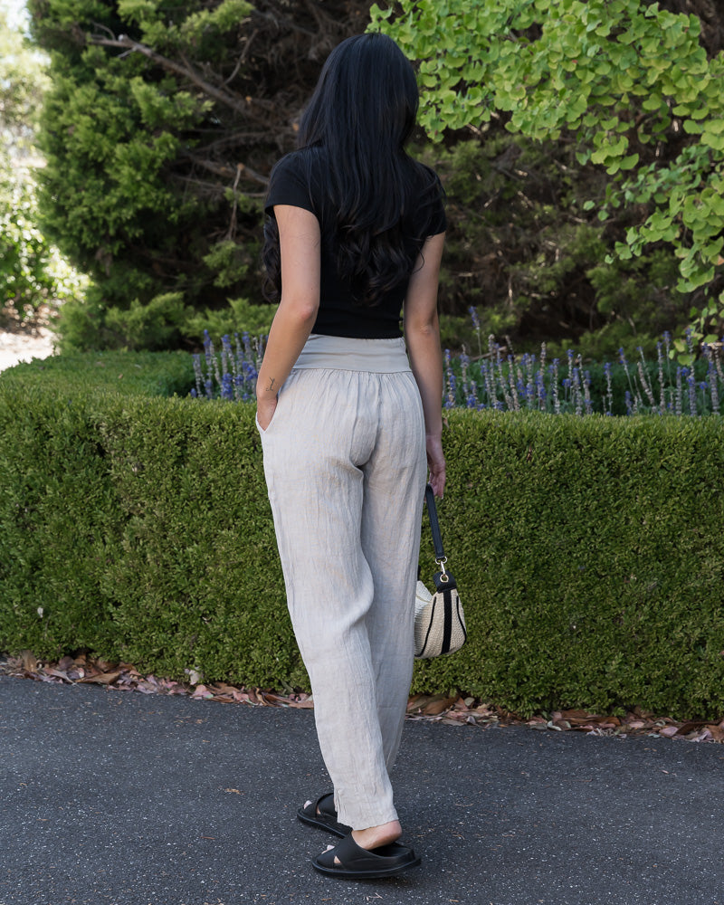 Relaxed Linen Pant Stone