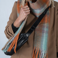 Samantha Plaid Scarf Green/Rust