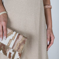 Savannah Lurex Knit Dress Gold