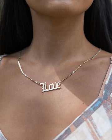 Shanice Love Letter Necklace Gold