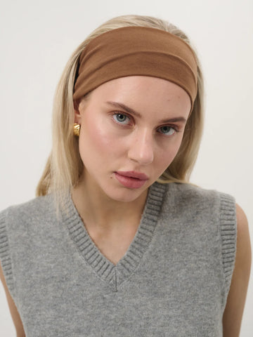 Soft Elastic Headband Set Brown/Grey