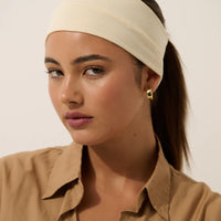 Soft Elastic Headband Set Cream/Brown