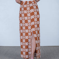 Soleil Skirt Rust Print